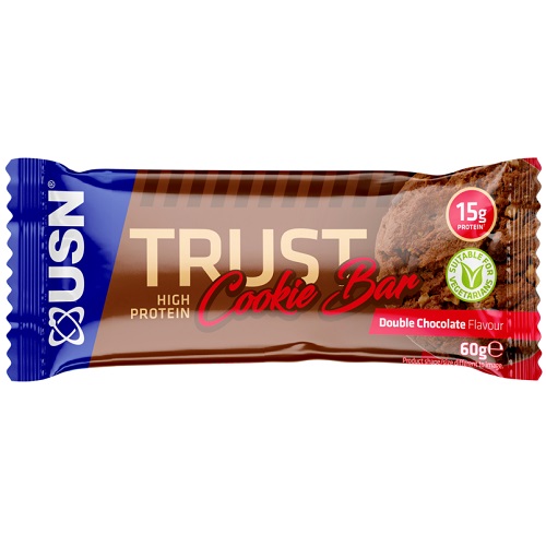 USN Trust Cookie Bars Double Chocolate, 1x60 Grams/12 bars box/